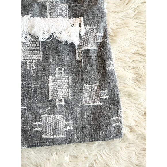 70s Grey & White Slub Knit Fringe Set - Picture 6 of 16